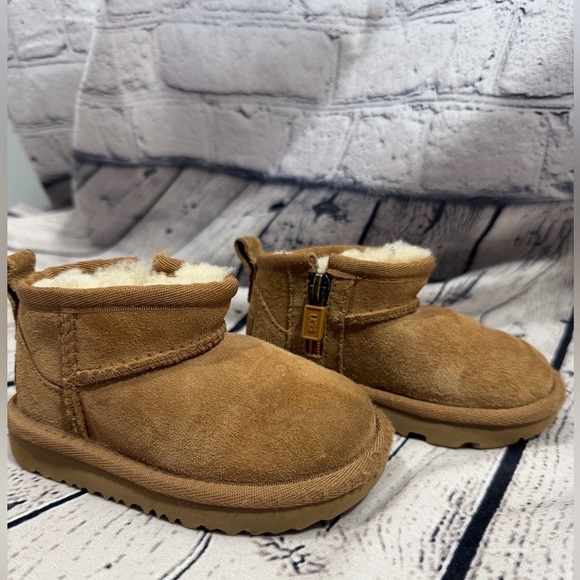 UGG Other - UGG Tan Kids Mini Boots with Cozy Lining